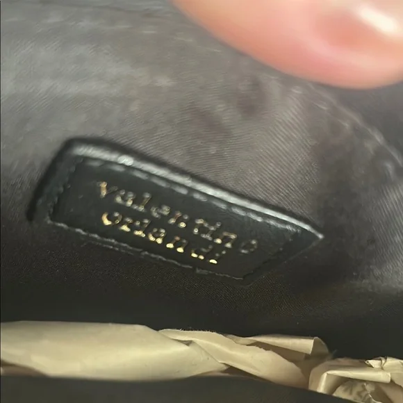 Valentino Orlandi Black Vegan Leather Shoulder Bag. NWT - Picture 6 of 9